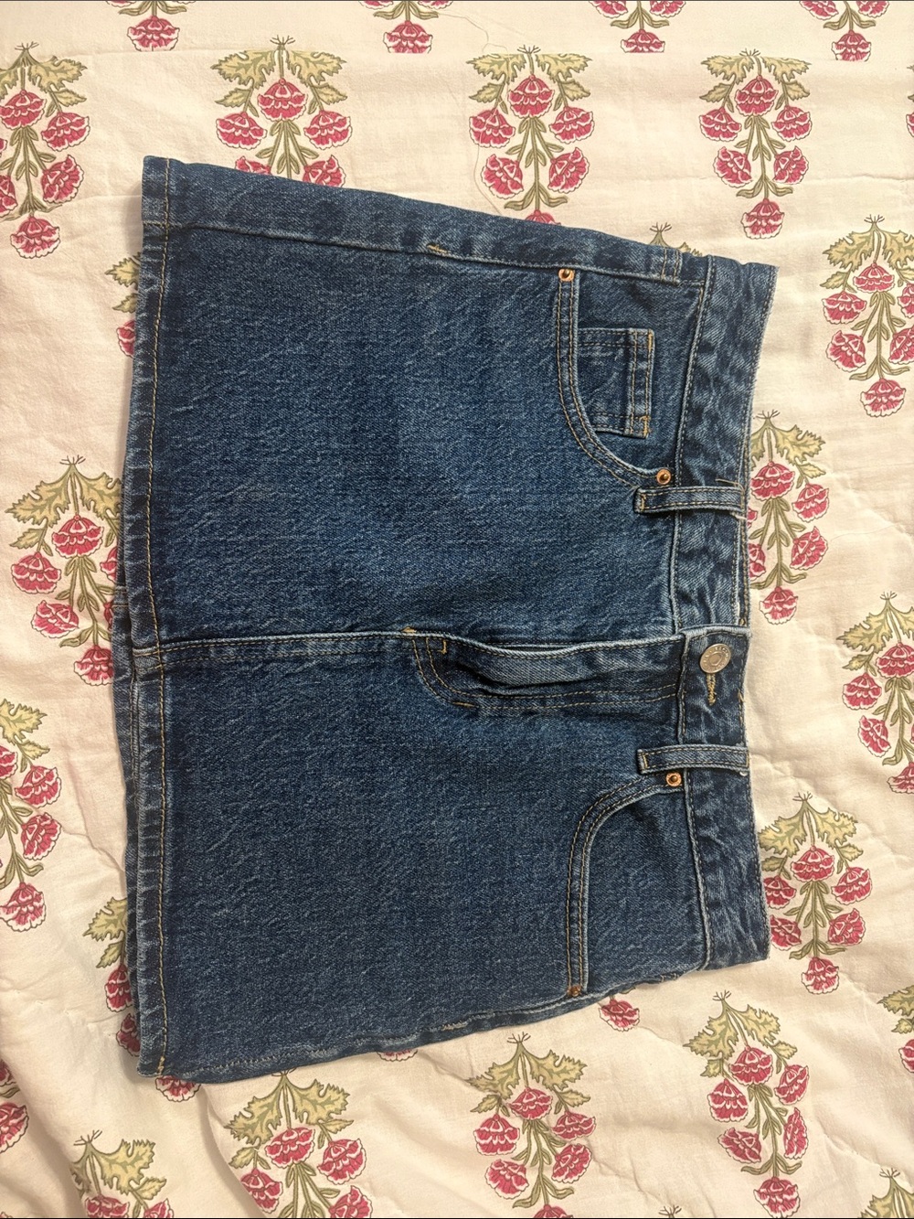 PacSun Dark Blue Denim Mini Skirt
